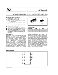 Datasheet HCF4017BM1 manufacturer STMicroelectronics